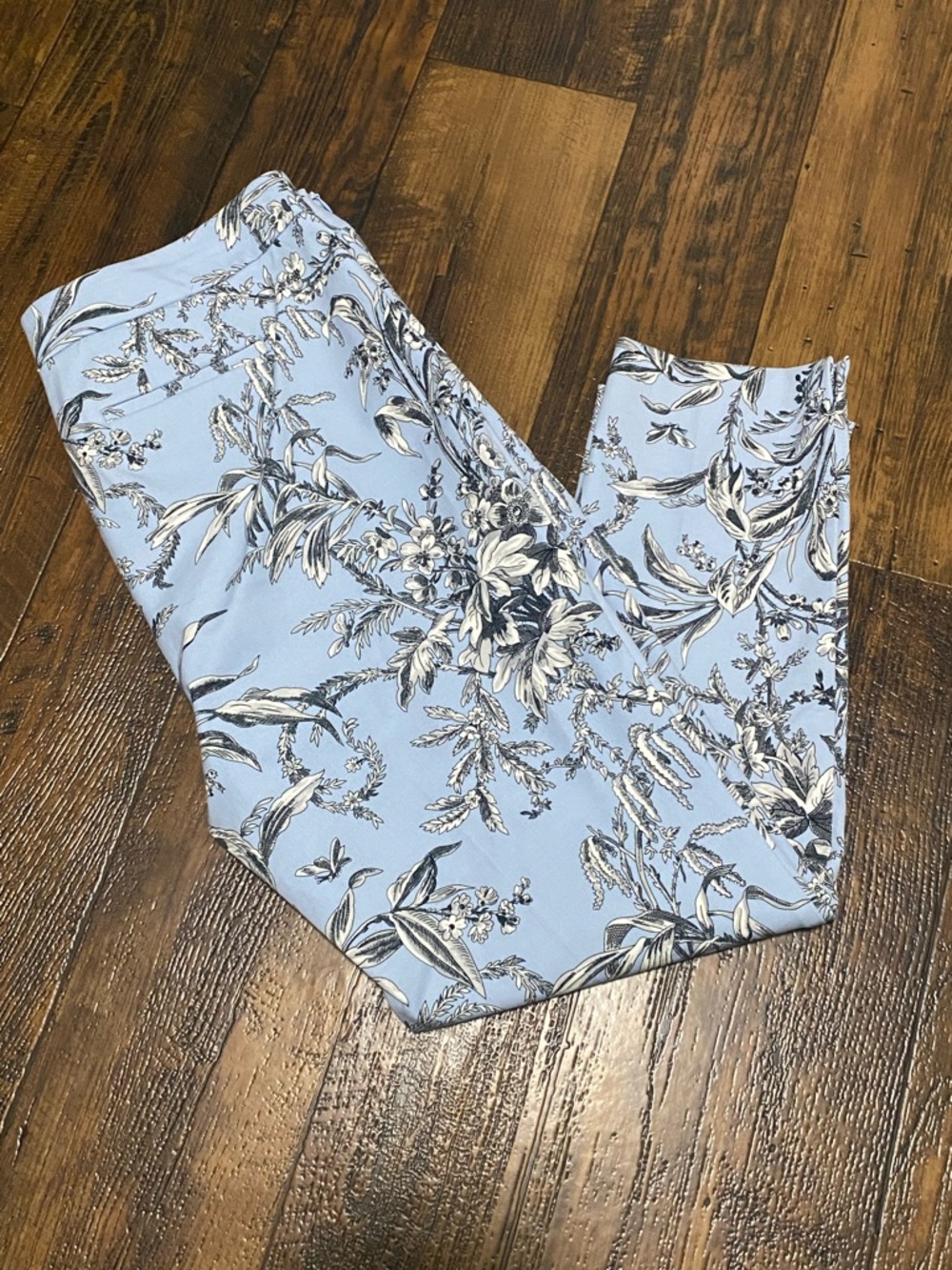 Talbots Sky Blue Floral Skinny Jeans